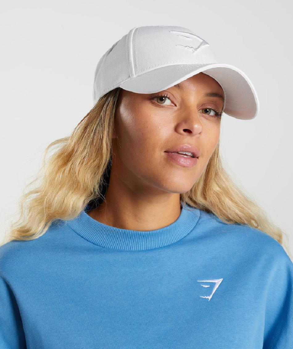 Czapki Damskie Gymshark Sharkhead Cap Białe | PL 2073TCE